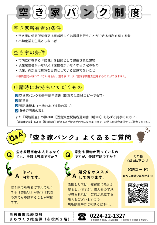 【所有者向け】空き家バンクチラシ(裏)
